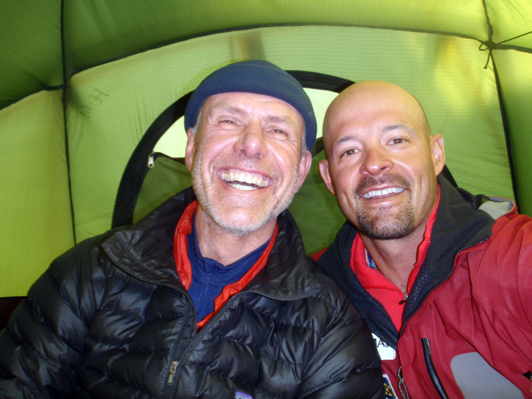 Jim and I in tent on Lobuche
